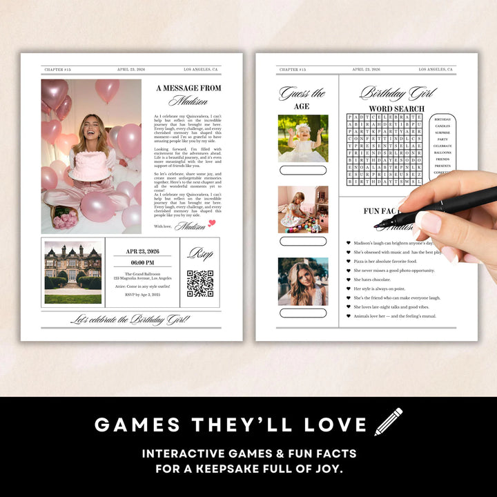 Birthday Newspaper Template