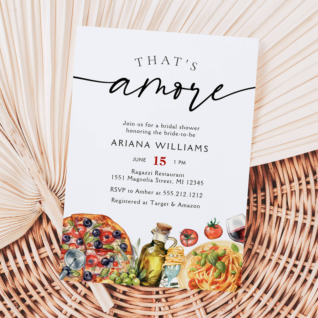ITALIAN Bridal Shower Invitation MILKY PAPERIE ITALIAN Bridal Shower Invitation MILKY PAPERIE