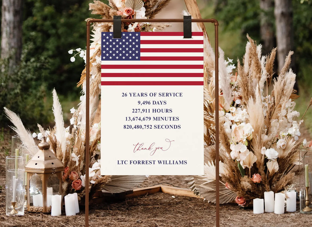 Military Retirement Sign