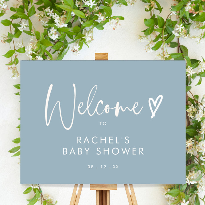 BOHO HEART Baby Shower Welcome Sign