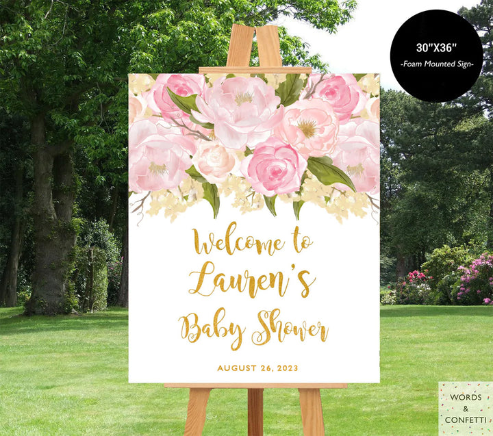 Pink And Gold Baby Shower Decorations Girl