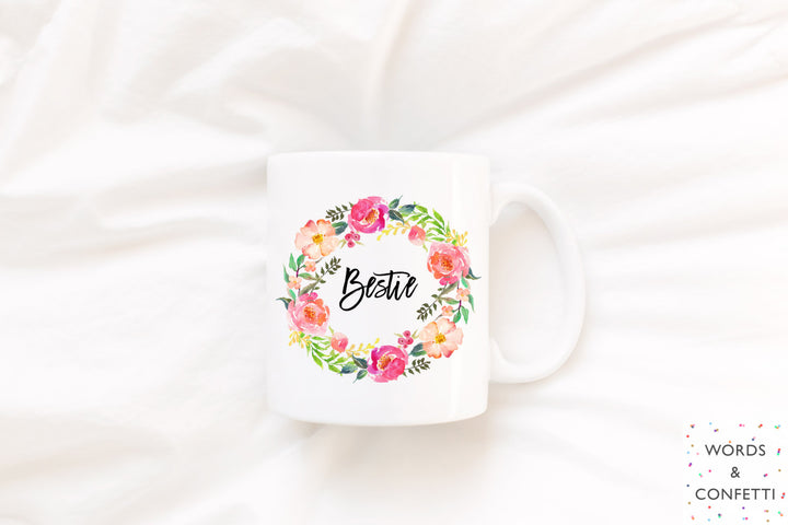 Bestie mug, Bestfriend mug, Best friend mug, Bestie gift, Bestie, Best friend coffee mug, Gift mug, Best friend tea mug, girly best friend
