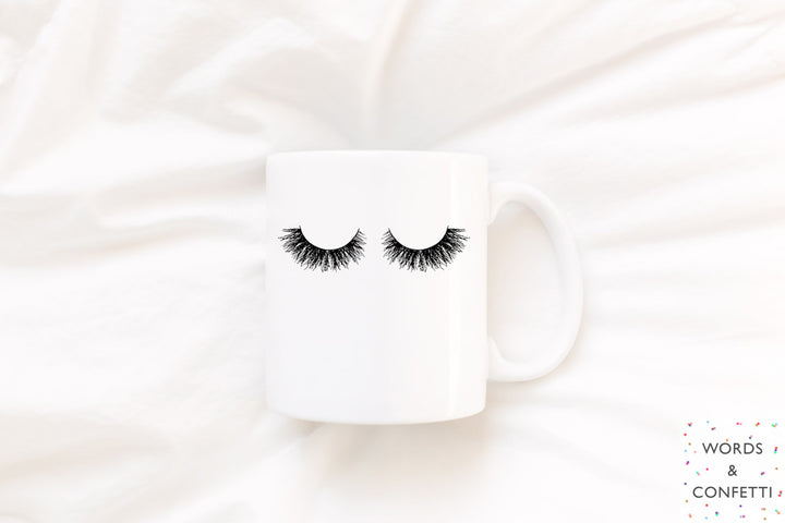 Makeup Mug, Makeup Coffee Mug, Eyelashes Mug, Inspirational Mug, Mascara, Make Up Gift