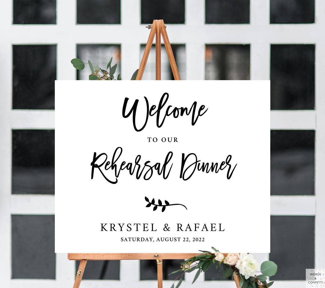 Wedding Rehearsal Dinner Welcome Sign, Rehearsal Dinner Decorations, Welcome Sign Rehearsal Dinner, Wedding Rehearsal Banner, Wedding Reception Decor Ideas