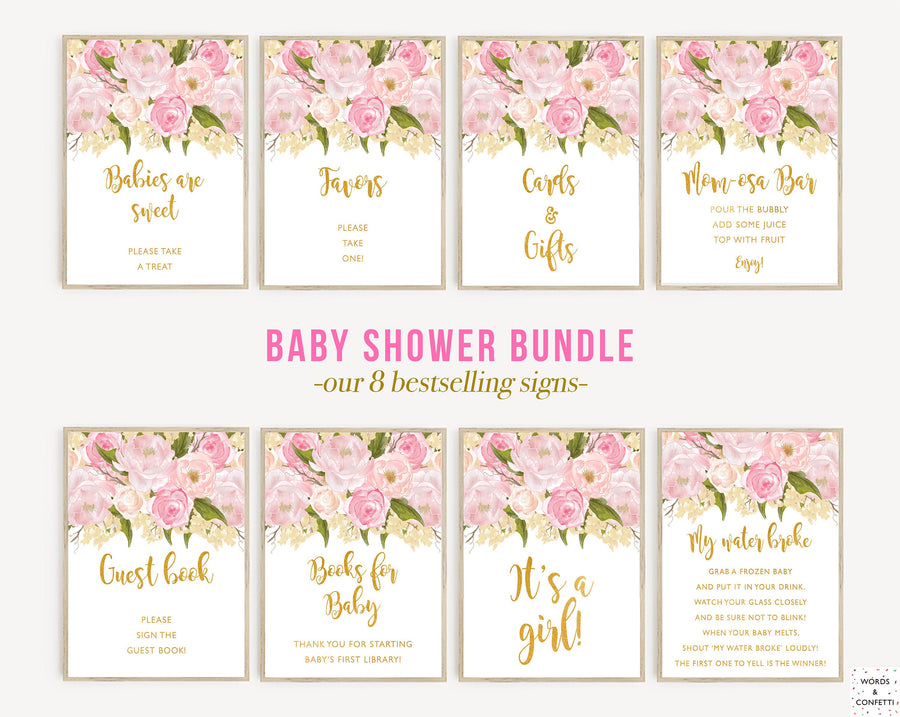 Baby Shower Table Signs – MILKY PAPERIE