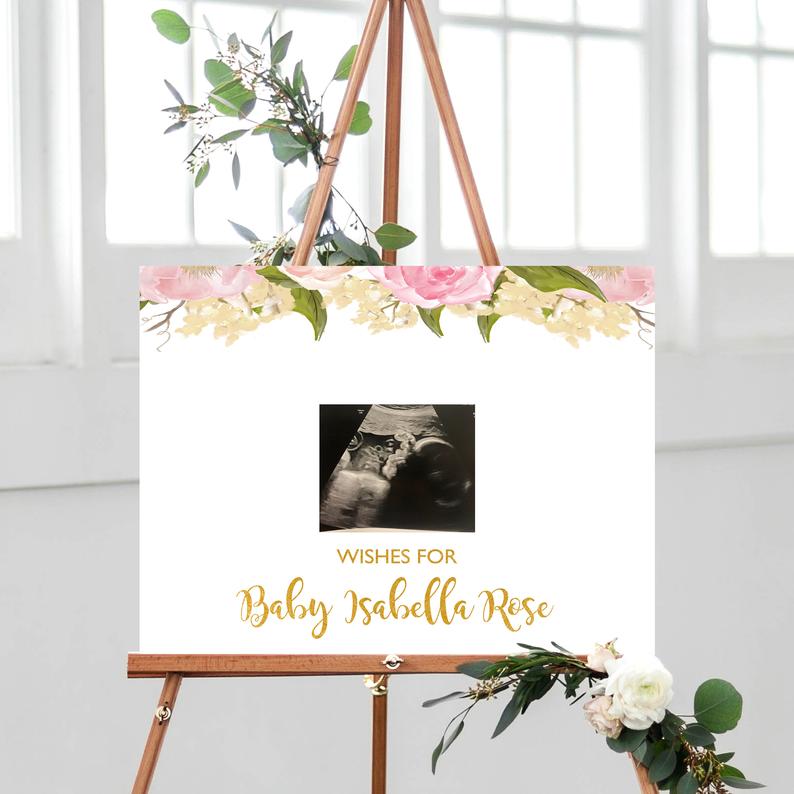 pink-and-gold-baby-shower-decorations-guestbook-sign