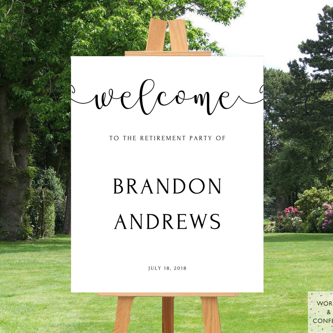 retirement party decorations for men, Retirement Party Ideas, Retirement Party Decor, Retirement Celebration, Banner, Sign, Work Retirement