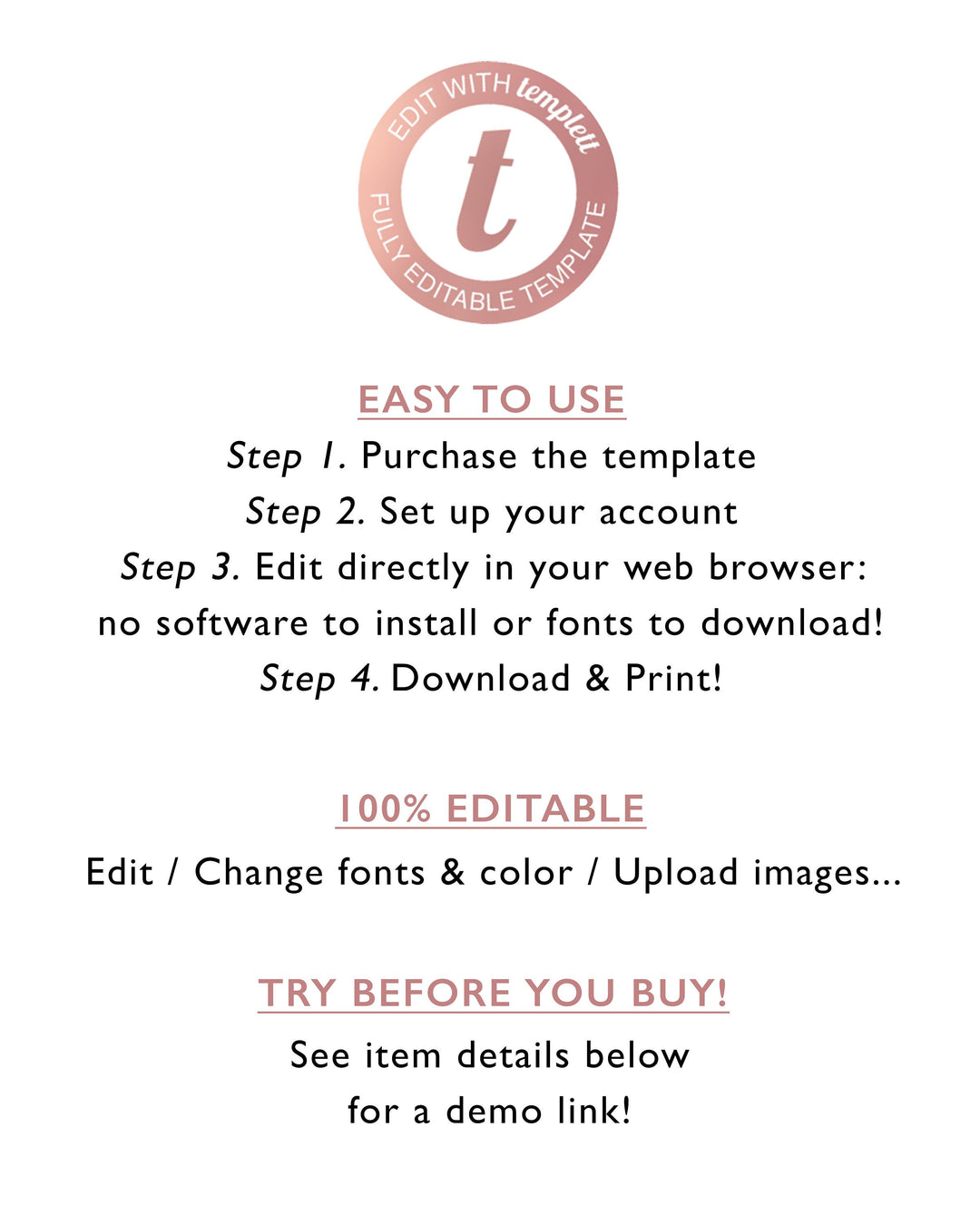 Time Capsule First Birthday - 100% Editable